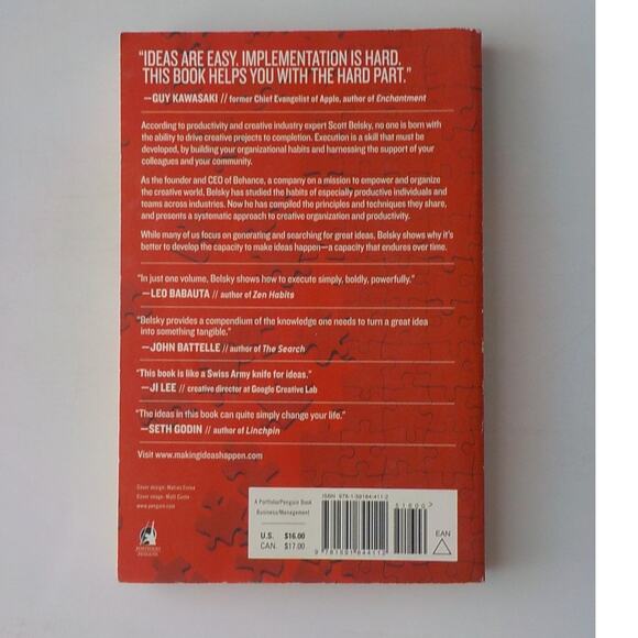 MAKING IDEAS HAPPEN by Scott Belsky Penguin Book Business PB Good - Picture 2 of 4